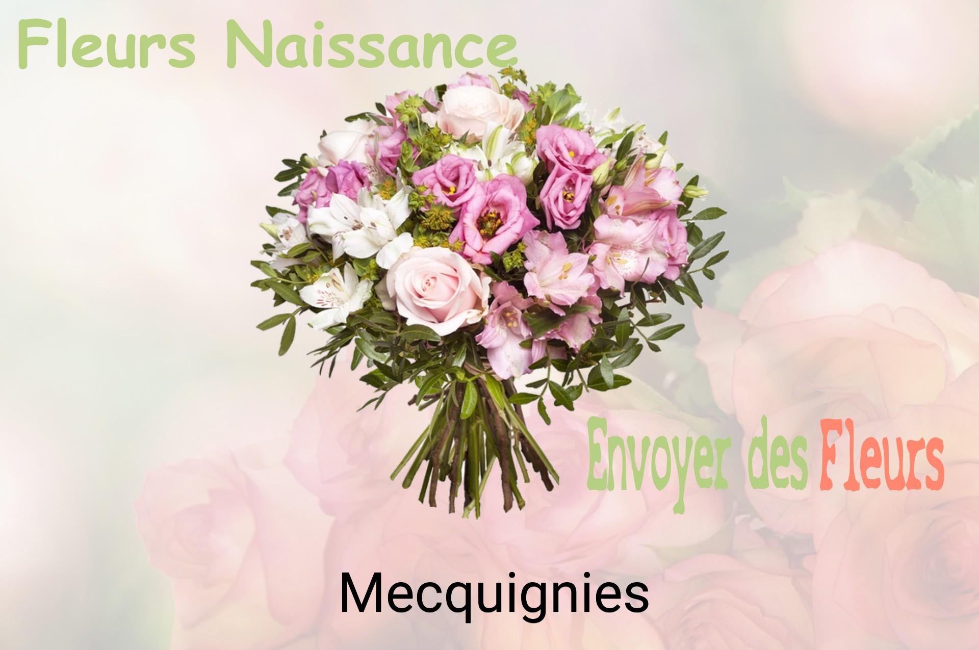 Bouquet de fleurs de naissance livré à Mecquignies