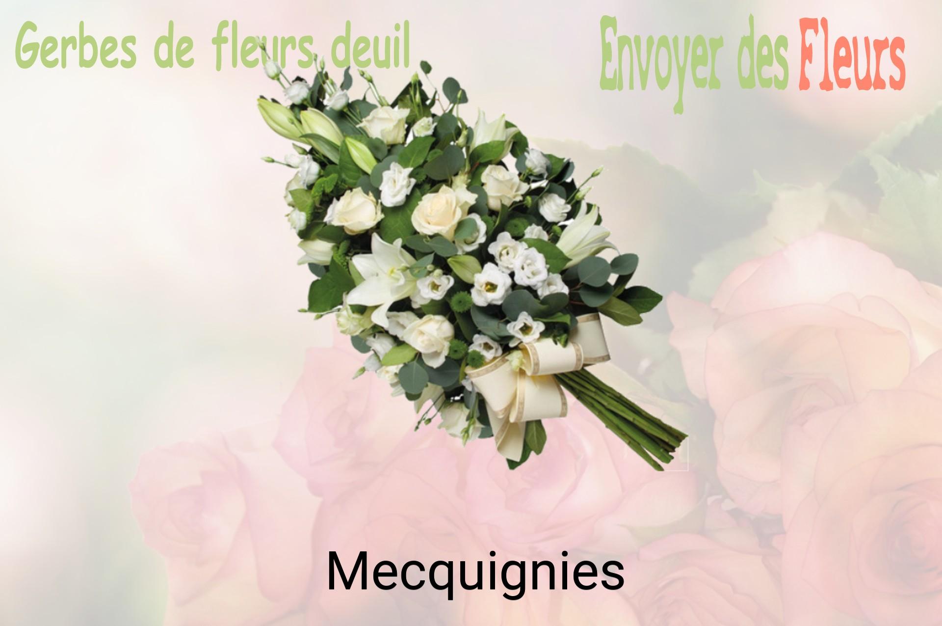 Gerbe de fleurs de deuil livrée à Mecquignies
